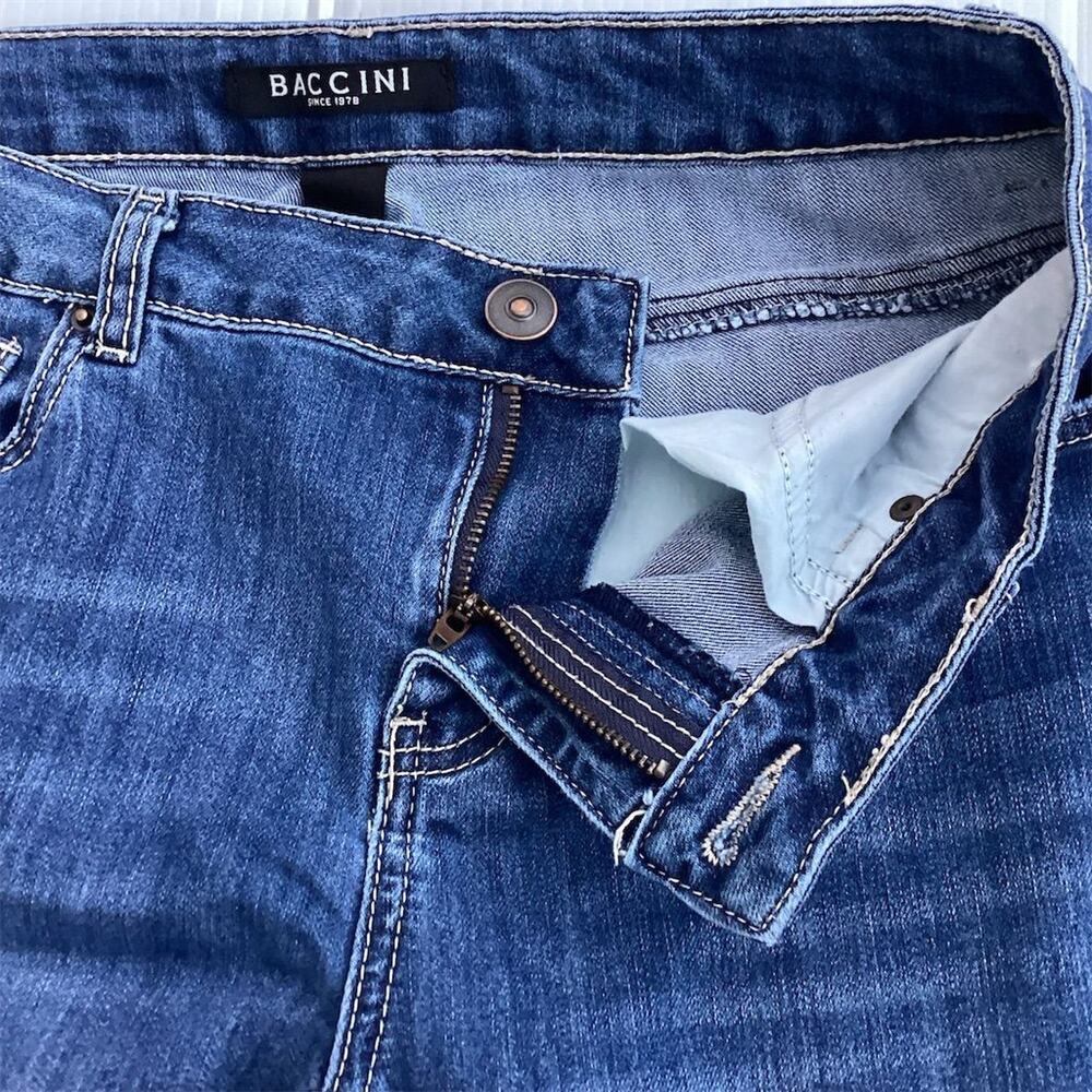 Baccini Women's Size 6 Skinny Jeans Blue‎ Floral Embroidered Denim - Picture 7 of 13